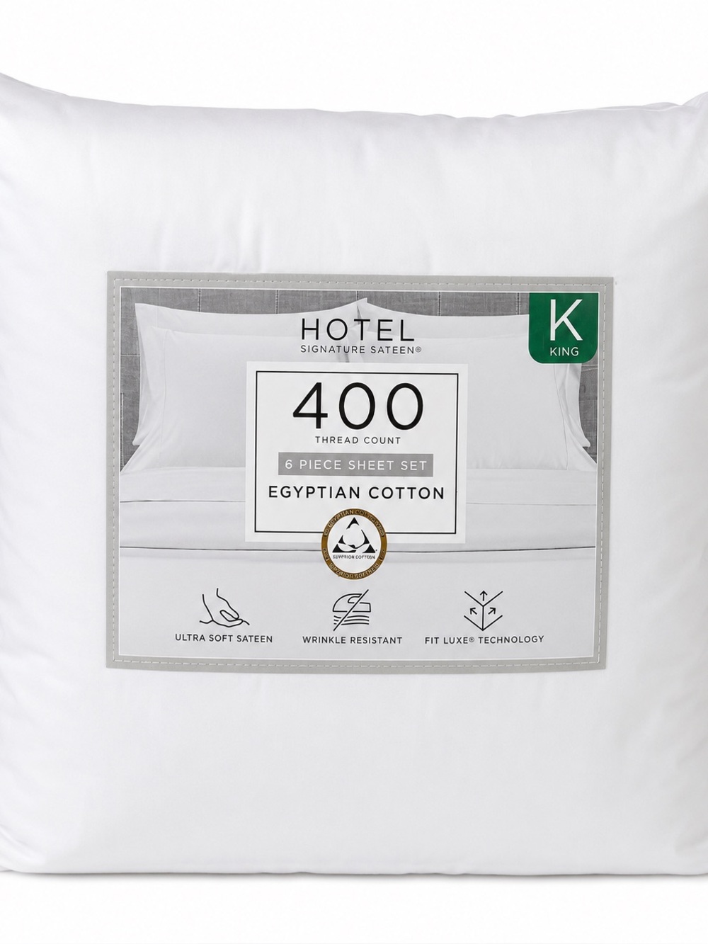 King 400TC Egyptian Cotton King Sheet Set - White
